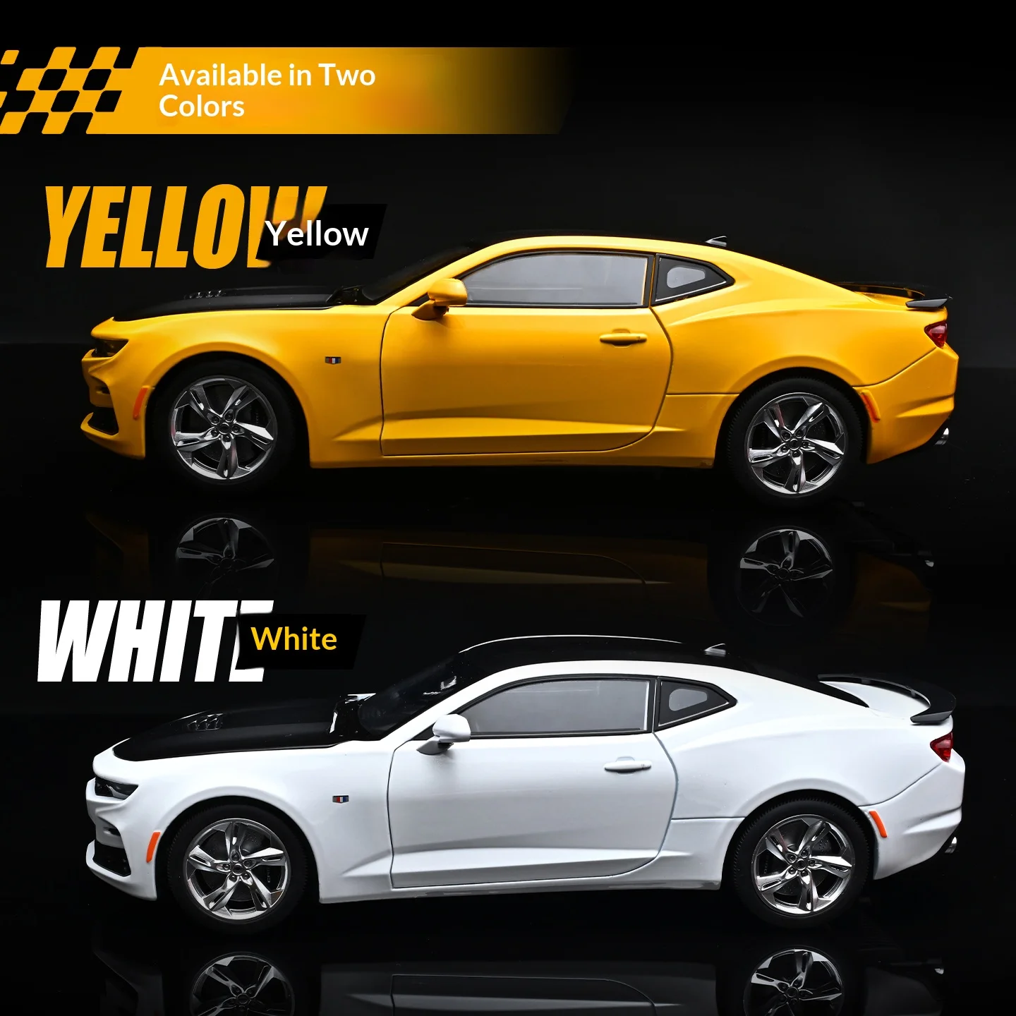 1:18 Chevrolet Camaro Sedan Alloy Die-cast Simulation Car Model Bumblebee Sports Car Model Children's Toy Car Collection view 6