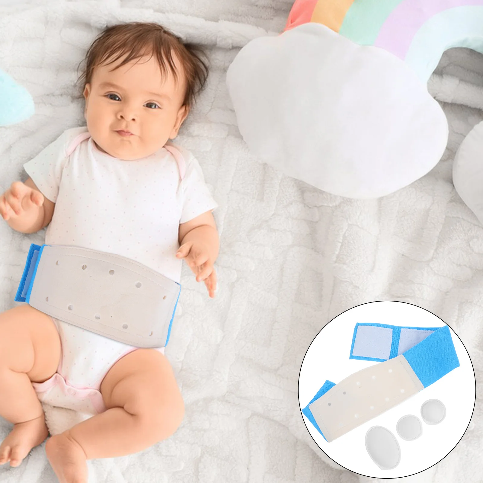 

Infant Umbilical Hernia Belt Adjustable Baby Belly Button Band Daily Newborn Navel Protection Wrap Easy-to-Use Belly Truss