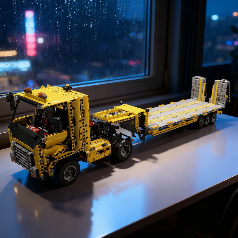 

2221pcs MOC Tieflader V2 Low loader V2 Technical Model Building blocks Construction Christmas gifts toy creative DIY idea Kids