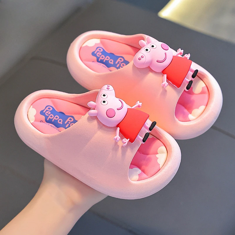 ハスブロ ペッパピッグ スリッパ 男の子と女の子用 夏 屋内 通気性 滑り止め ホームスリッパ かわいい アウトドア カジュアル サンダル ギフト 新しい