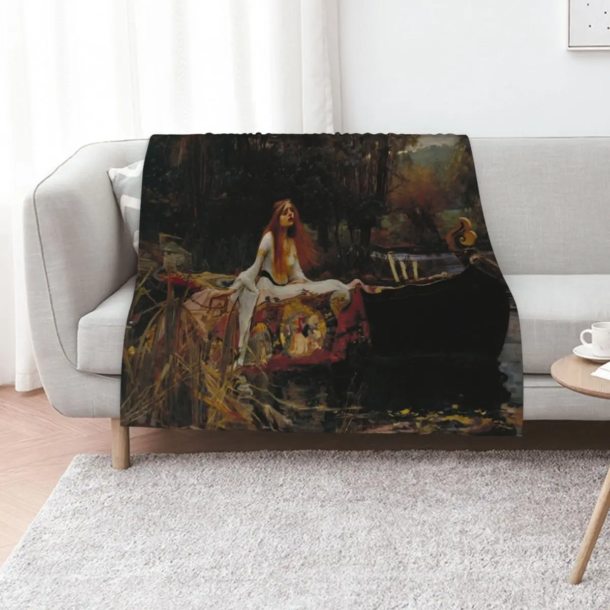 The Lady of Shalott -John William Waterhouse Throw Blanket Luxury Designer manga For Baby Summer Blankets