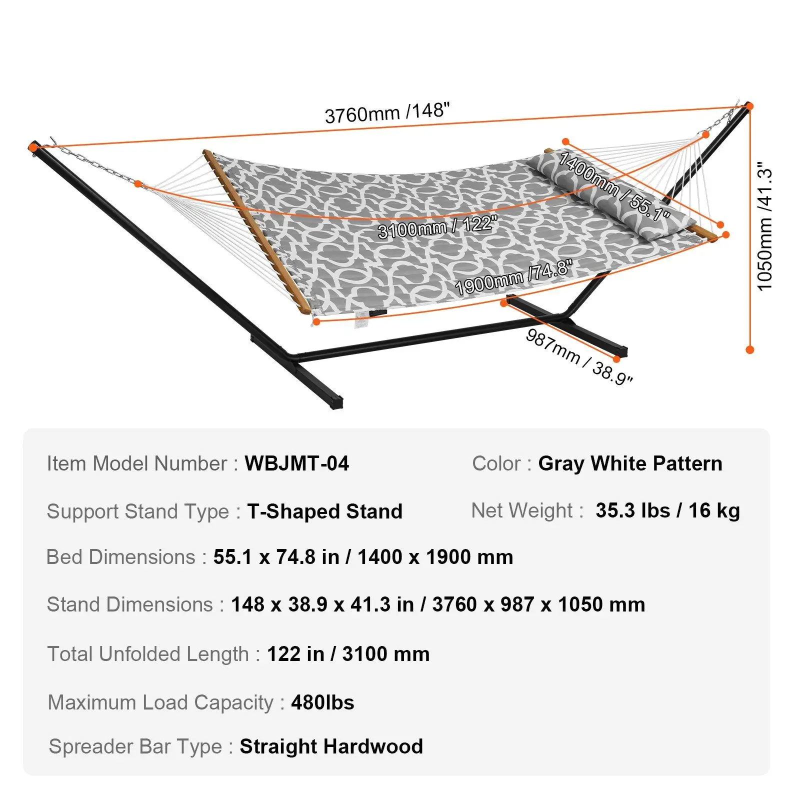 

Two Person Hammock with Stand Included Heavy , Double Hammock with 12 FT Steel Stand, Outdoor Freestanding Hammocks