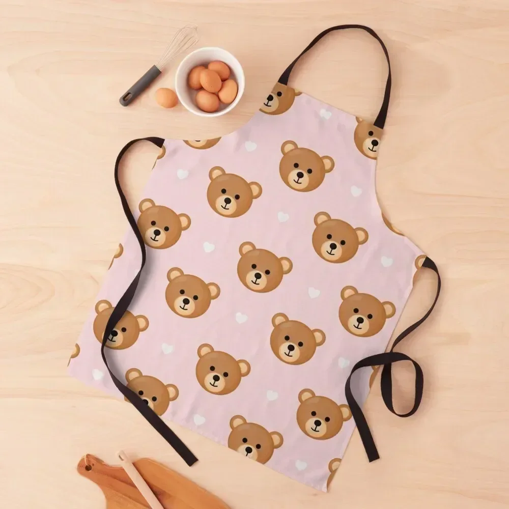 

cute baby bear face pattern Apron cooks clothes household woman Chef jacket men Apron