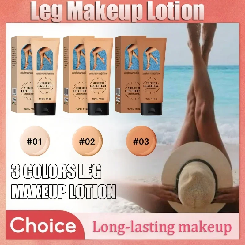 Loción correctora de piernas SPF30 118 ml - Fórmula impermeable con aerógrafo, 3 opciones de tono. Proporciona un tono uniforme y cobertura duradera.