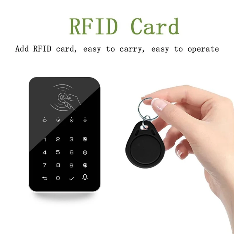 433Mhz Wireless Keyboard Touch Pad Doorbell Button For G50 / G30 / PG103 / W2B Wifi GSM Alarm RFID Card Rechargeable