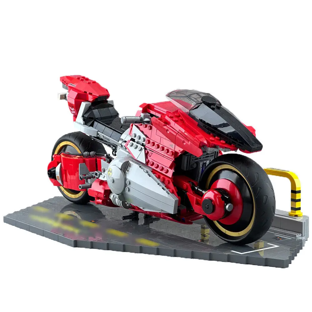 Model motocykla z gra wideo budynku zestaw zabawek 1082 sztuk MOC Build