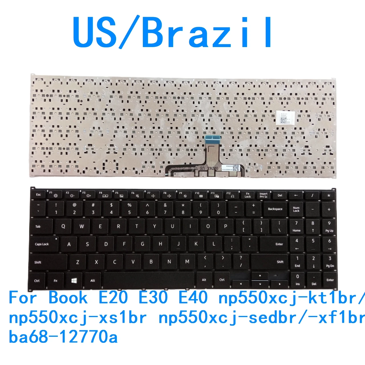 

Новая американская бразильская клавиатура для Samsung Book E20 E30 E40 np550xcj-kt1br/-kt2br np550xcj-xs1br np550xcj-sedbr/-xf1br ba68-12770a