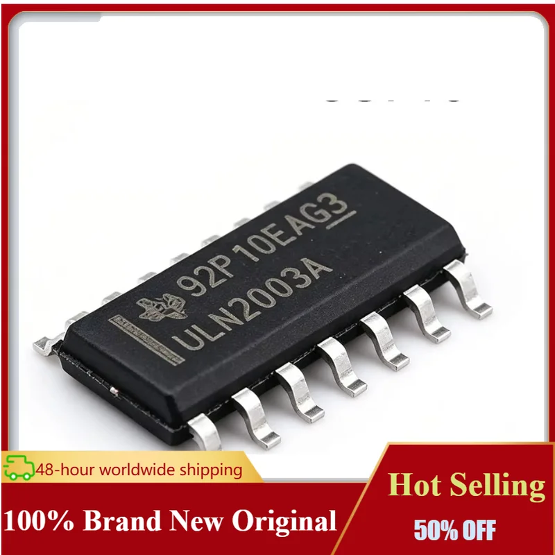 50PCS Brand New Original ULN2003ADR High Voltage, High Current  Transistor Array SOP-16