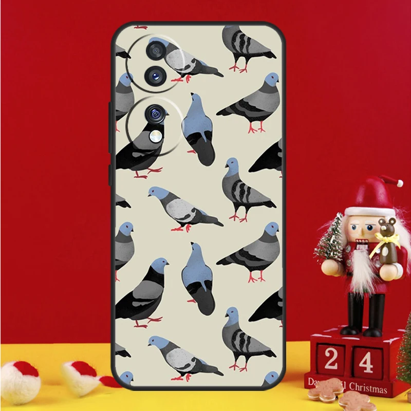  Pigeons Collage Case For Honor 90 70 50 Magic 6 Lite Magic 5 Pro Honor X6a X7a X8a X9a X8 X9 X8b X9b Case