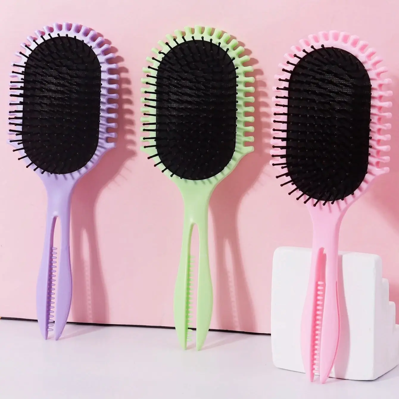Massage Air Cushion Comb, Exfoliating, Home Hairdressing, Universal for Dry and Wet Hair, Special for Real Hair Wigs