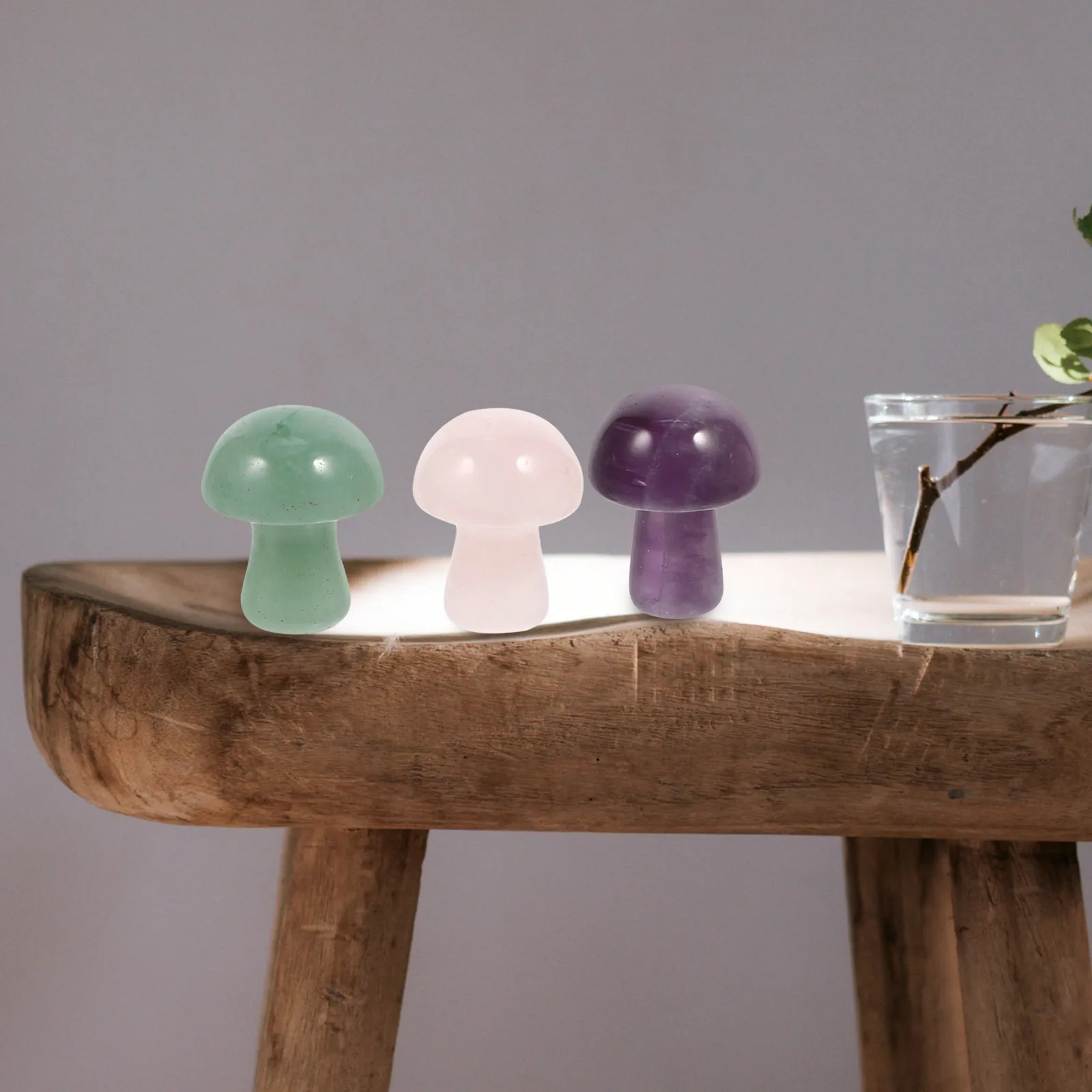 

10Pcs Mini Mushrooms Decor Crystal Stone Mushroom Craft Fine Workmanship Compact Size Garden Decor Mushroom Crystal