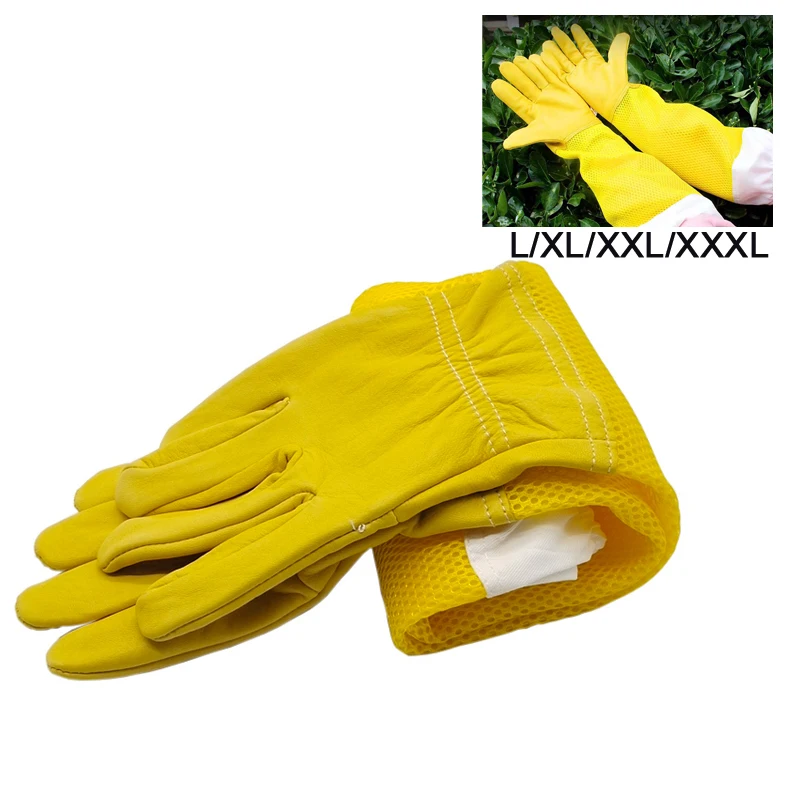 

Beekeeper Gloves Protective Sleeves Ventilated Professional Anti Bee for Apiculture Beekeeper Prevent Beehive tools