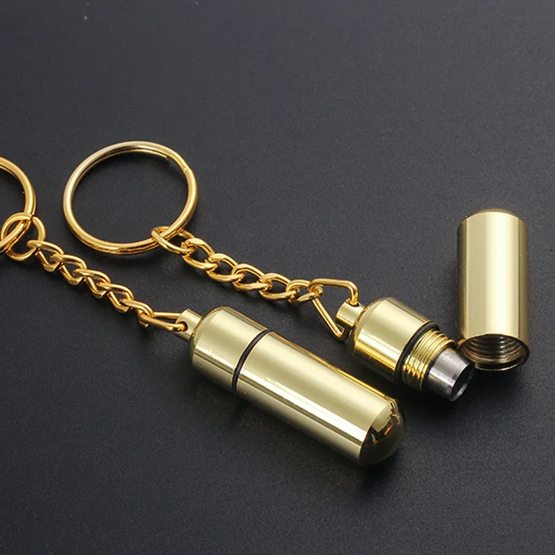 Portable Cigar Puncher 8mm Hole Stainless Steel Cigar Piercer with Keychain Cigar Drill Tools view 4