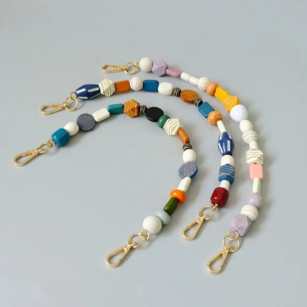 Retro Handbag Chain Replaceable Colored Bead Handbag Strap Bag Parts Accessories Phone Case Accessories Phone Case Hanging Chain