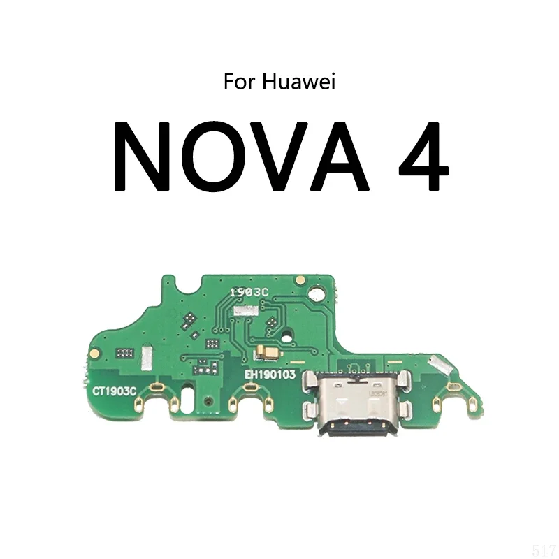 USB Charge Dock Port Socket Jack Plug Connector Flex Cable For Huawei Nova 4 4E / P30 Lite Charging Board Module