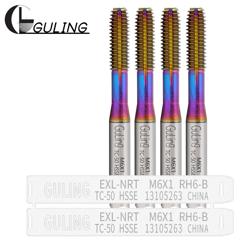 GULING HSSE-M42 JIS Standard DLC Coating Roll Forming Tap M3 M4 M5 M6 M7 M8 M9 M10 M11 M12 M14 M16 Machine Screw Thread Taps