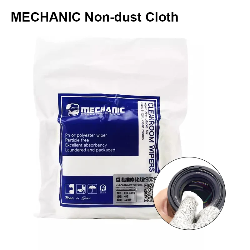 

MECHANIC HK4090 4Inch Dust-Free Cleaning Cloth for Phone Repair, LCD Screen Back Cover Glass & PCB Wiper for Cleanroom Use