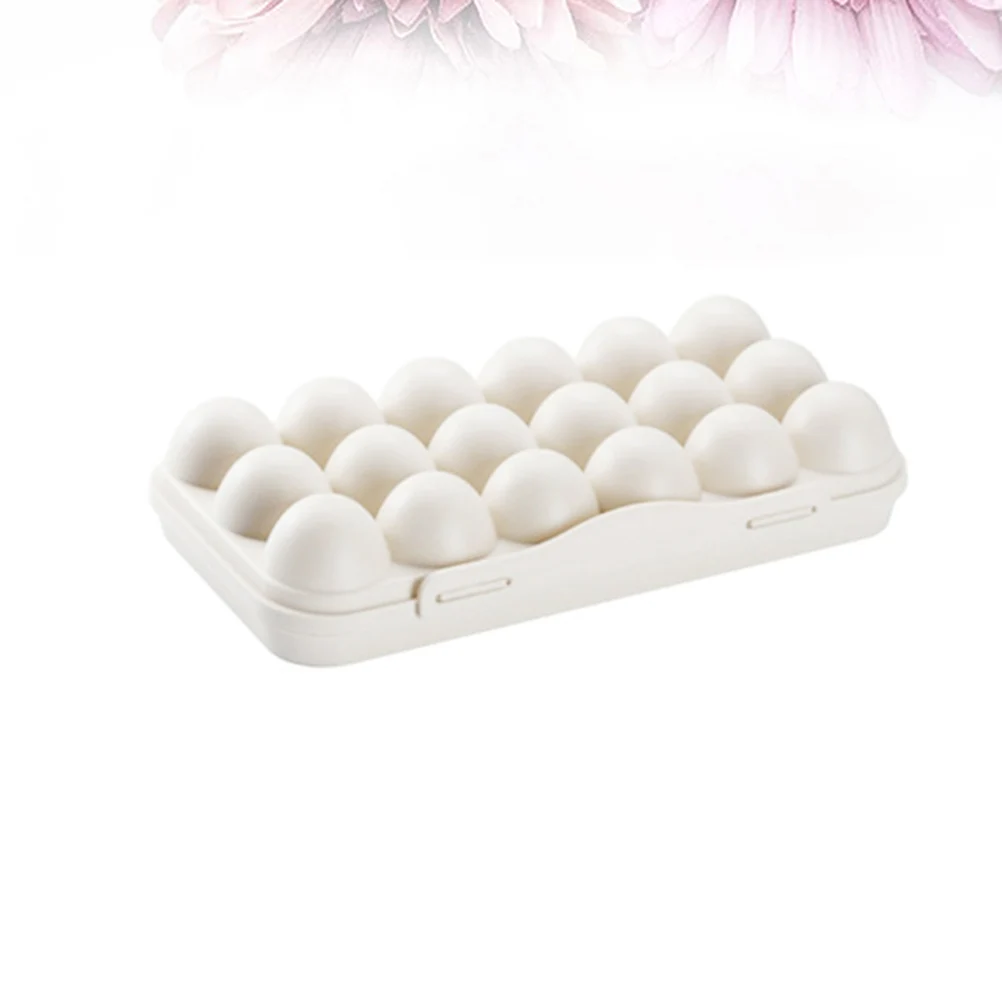

2 Pcs Eggs Storage Box Container Practical Tray Refrigerator Holder Khaki Travel