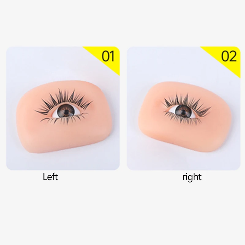 2pcs eye modle 5D Textured Bionic Silicone Tattoo Eyebrow And Eye Module Stereoscopic Eye Makeup Training Practice eyelash