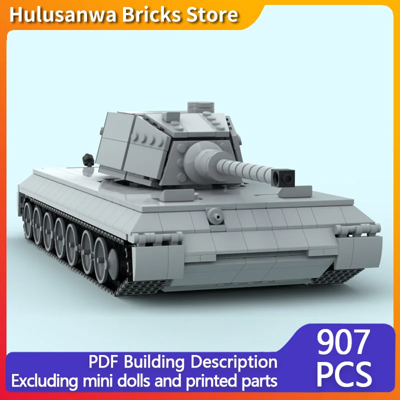 

Tiger II H WW2 Military Tanks Model MOC Building Bricks War Equipment Modular Technology Gift Holiday Assemble Children Toy Suit