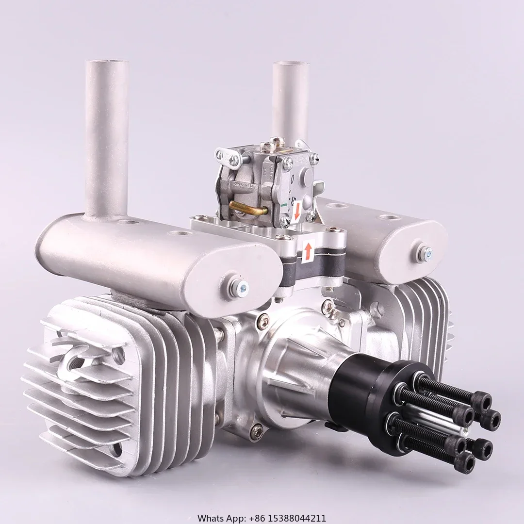 VVRC RCGF 120cc Twin Cylinder Petrol/Gasoline Engine Dual Cylinder With Muffler/Igniton/Spark Plug For RC Model Airplane