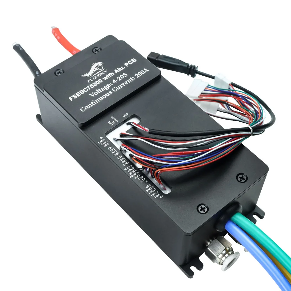 Flipsky 75200 84v High Current Fsesc With Water Cooling Enclosure Based On Vesc For E-foil Hydrofoil Surfboard Speed Controller