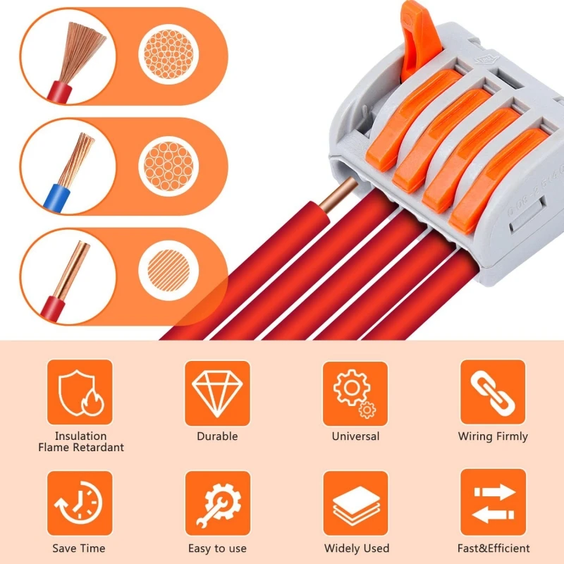 Wire Connector PCT-212 213 215 Combination Box Set Quick Connect Terminal Block