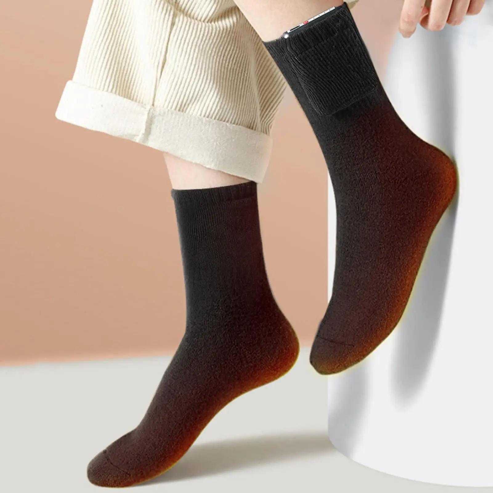 الشتاء ساخنة الجوارب الجوارب الكهربائية للرجال USB تسخين كهربائي الجوارب الجوارب القطنية الدافئة مع التدفئة السريعة والدفء الطويل