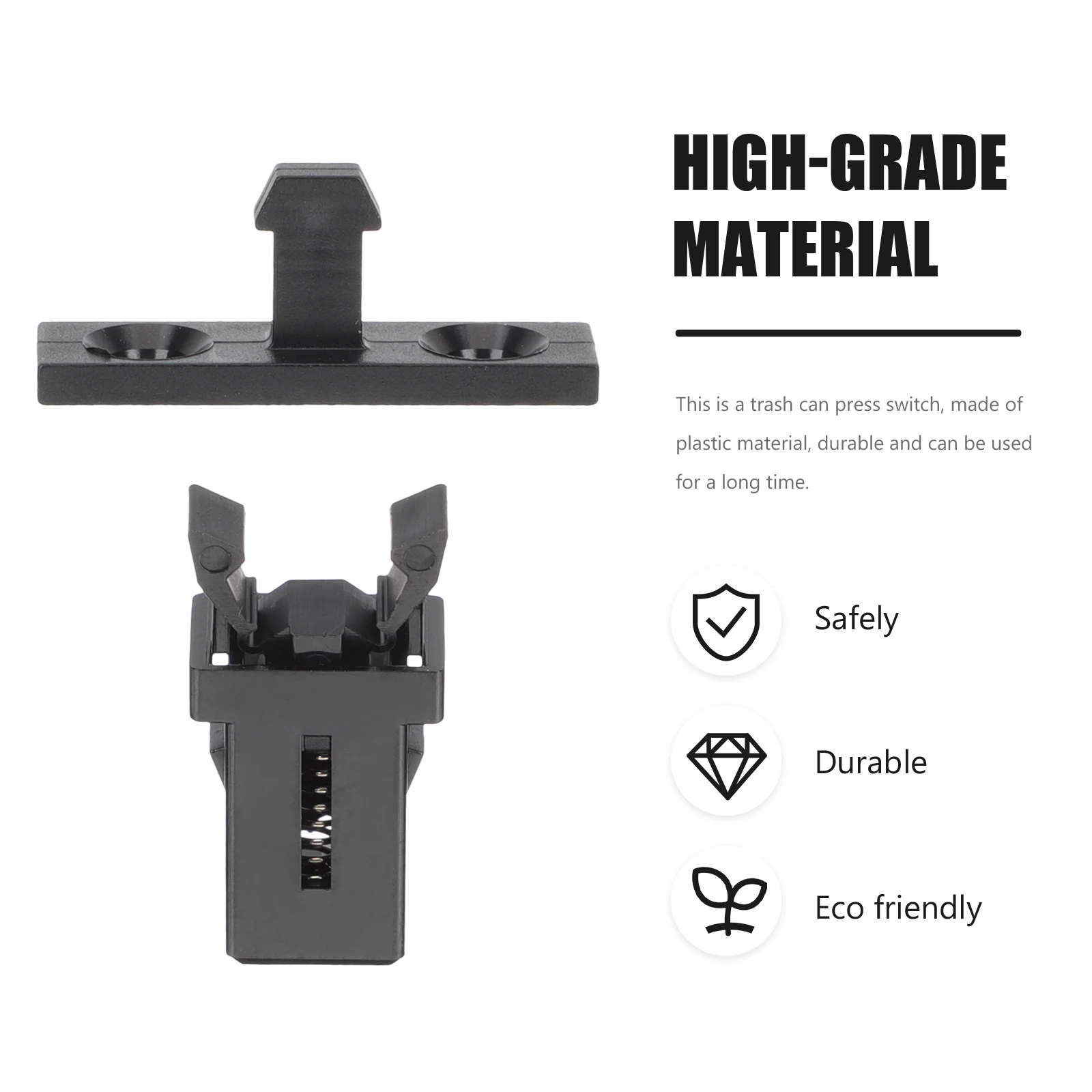 

1 set Trash Can Accessories Waste Bin Latches Plastic Locks Push Buttons Garbage Bucket Supplies Household Easy Install Remove