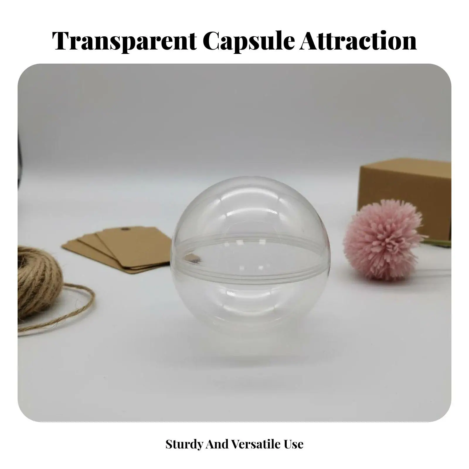Empty Toy Capsule High Clearness Fillable Toy Capsule Bulk Pack Clear Round for