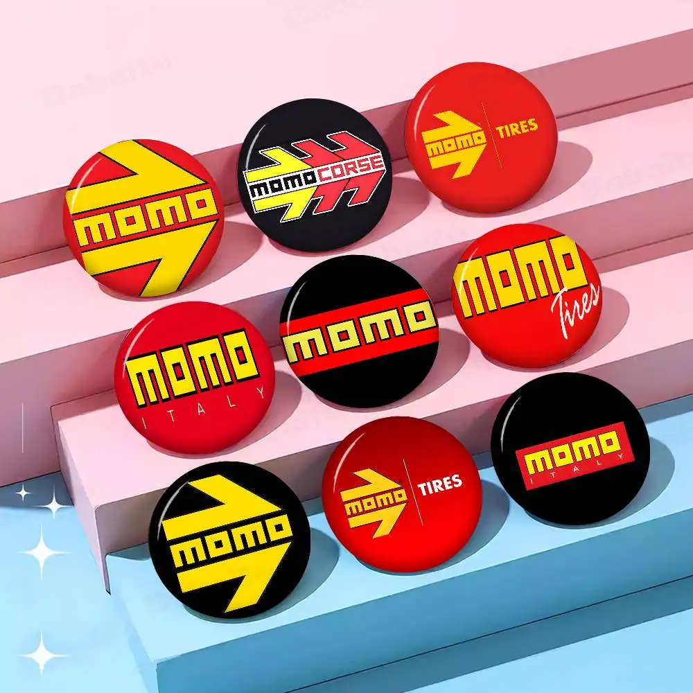 Momos Tires 32/44/58mm Handmade Pin Round Funny Snap-in Brooches for Backpack Cothes Accessories Badge Hat Decoration
