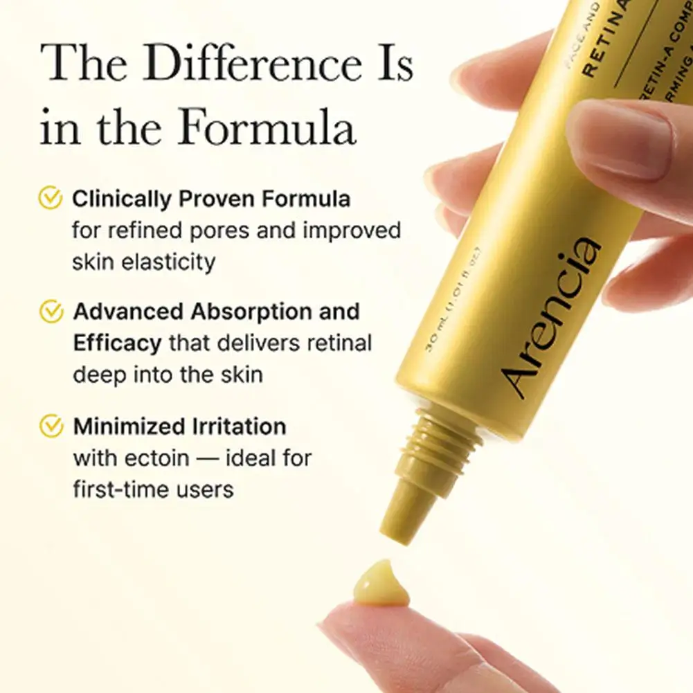 Arencia Anti-Aging Retinol Cream Booster Shot Brightening Light Lines Firming Skin Barrier Strengthening Skincare