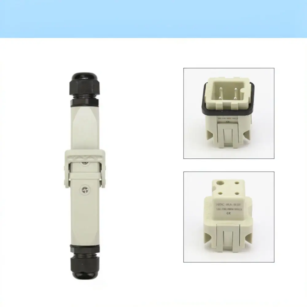 Industrial Connector HA004 Electrical Power Plug Plastic Structure M20 Side Outlet Horizontal Surface Connection For WZAZDQ