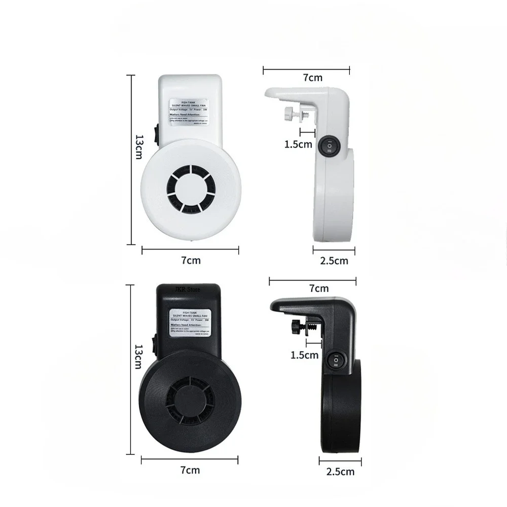 Im Labor getesteter Aquarium-Kühlventilator, USB-Kühlsystem mit zwei Turbinen, 3 W Temperaturregelung für Kristallgarnelen-Tank und niederländischen Stil – Detail 5