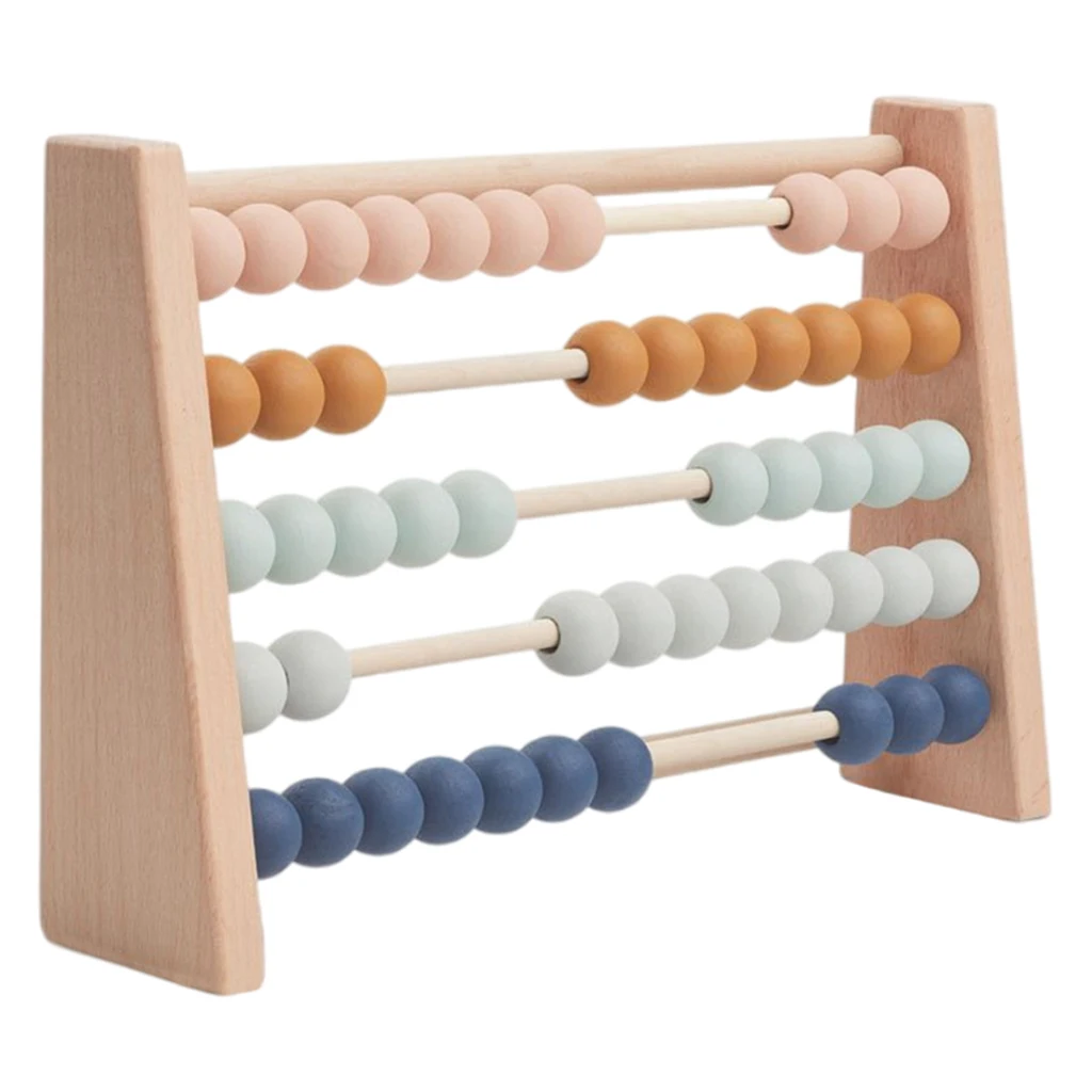Colorful Abacus Math Learning Toy Kids Montessori Educational 50 Beads montessori toys kids learning toys