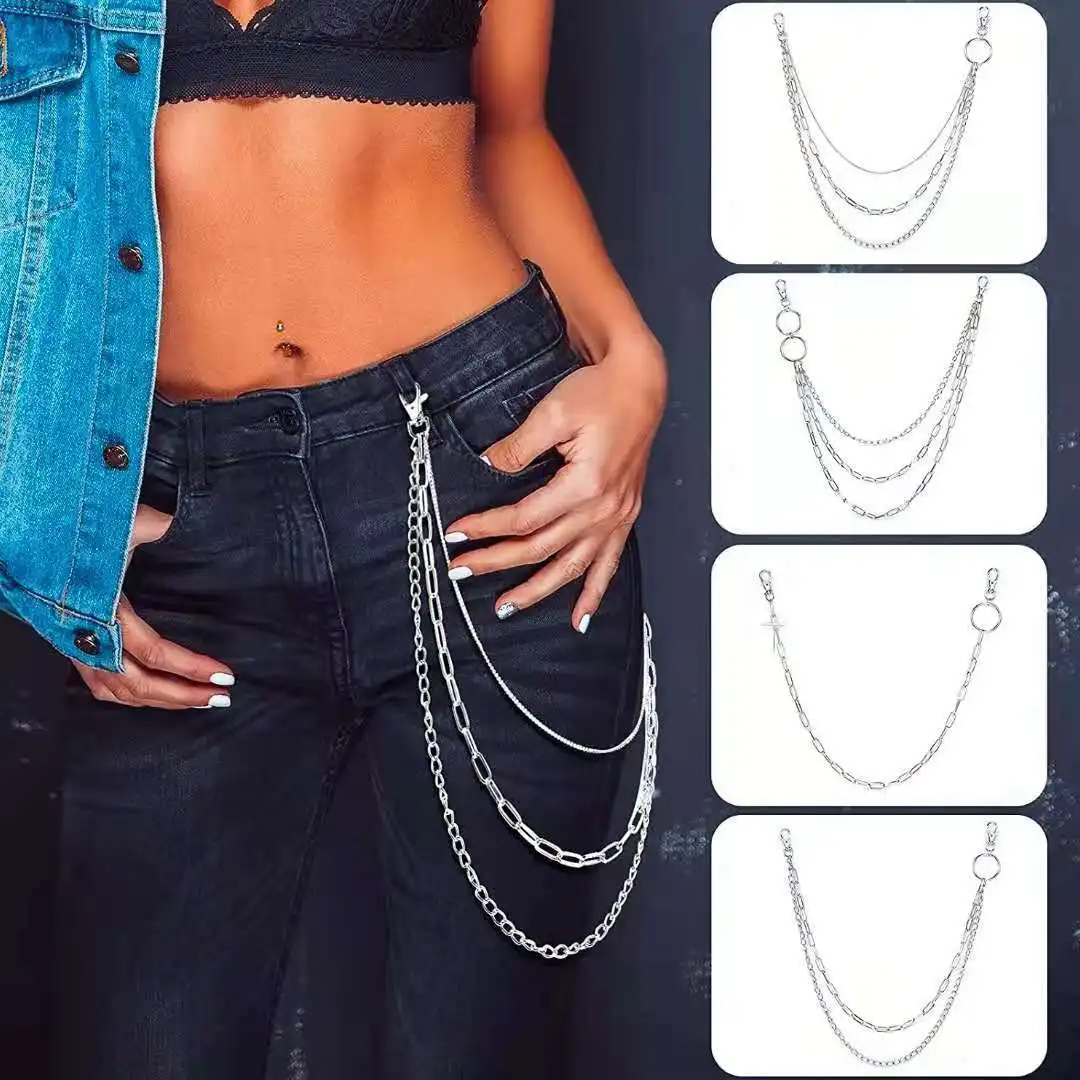 European and American Ornament Punk Hip Hop Chain Personality Street Trend Hanging Waist Chain