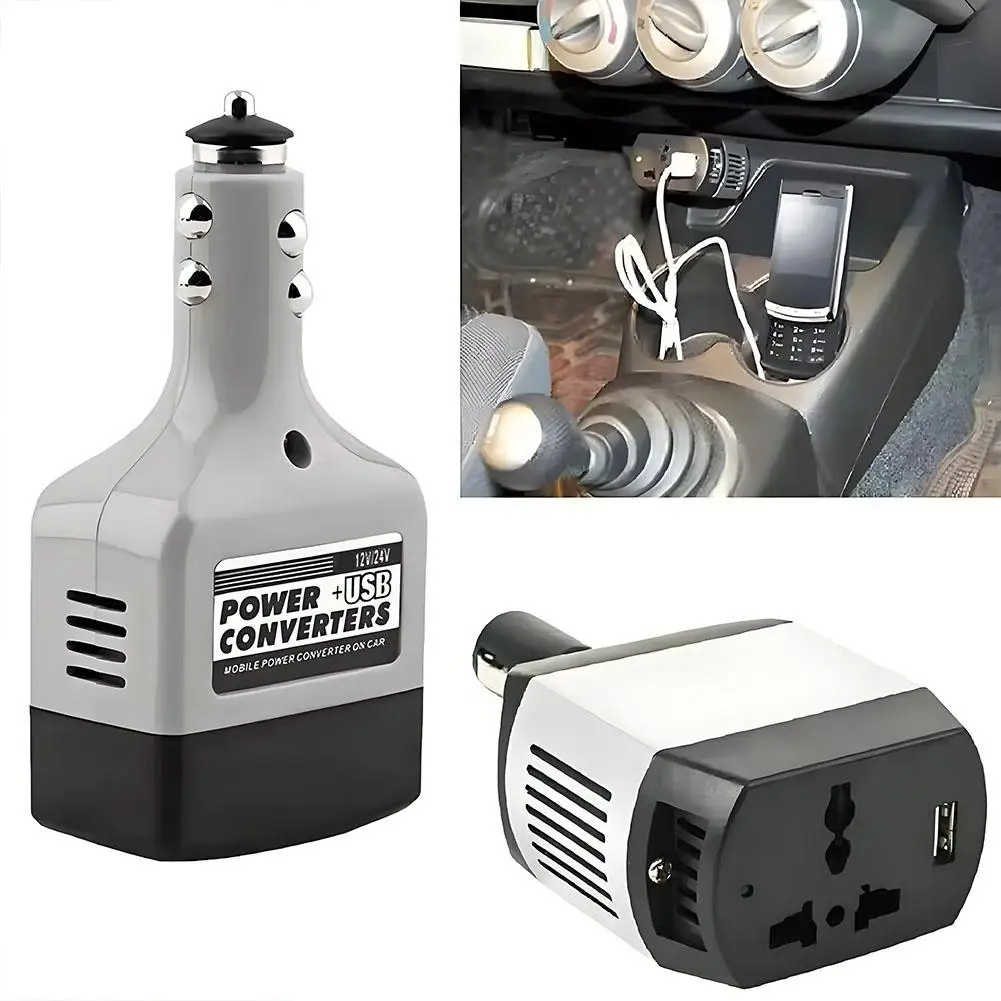 Car Converter Portable Universal Power Transformer USB 220V Socket DC Interface Charger Inverter Car Accessories To USB 12V R3E9