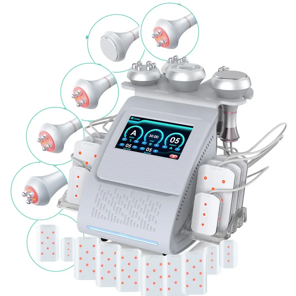 

Machine Amincissante à Cavitation Ultrasonique RF 6 en 1 80K, Appareil Sous Vide, Laser Lipo, pour Usage Domestique