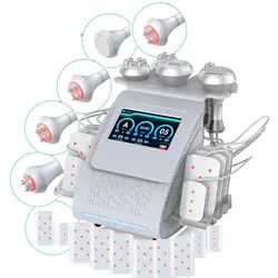 Machine Amincissante à Cavitation Ultrasonique RF 6 en 1 80K, Appareil Sous Vide, Laser Lipo, pour Usage Domestique