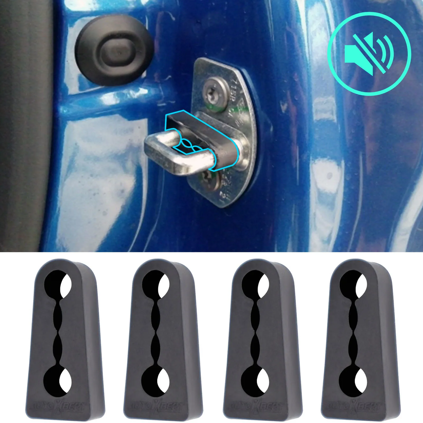 Auto Deurslot Geluid Deadener Demper Buffer Voor Renault Duster 2 Captur Kaptur Arkana Fluence Ratelend Geschreeuw Doof