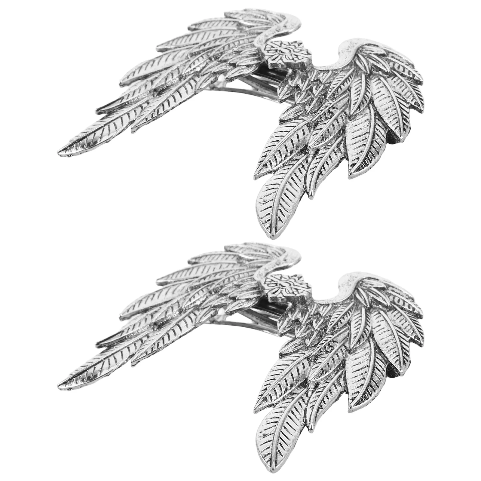 

2pcs Angel Wings Hair Clips Gothic Viking Wing Barrettes Vintage Metal French Clip For Women Festival Wedding Cosplay Hair