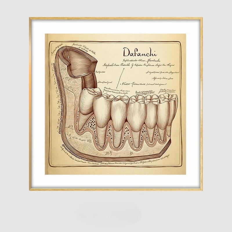 Tooth Implant Anatomy Dental Oral Clinic Orthodontics Posters Pictures Canvas Wall Art Home Decor for Living Room Decoration