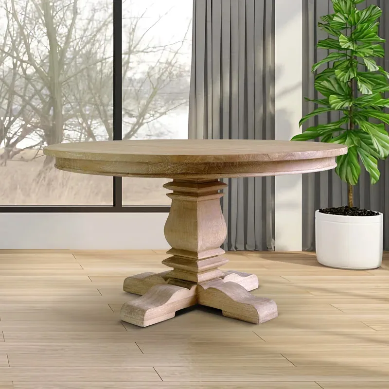 

High Wood Dining Table Luxury Modern Writing Round Mobile Restaurant Study Dining Table Living Room Muebles Kitchen Furniture