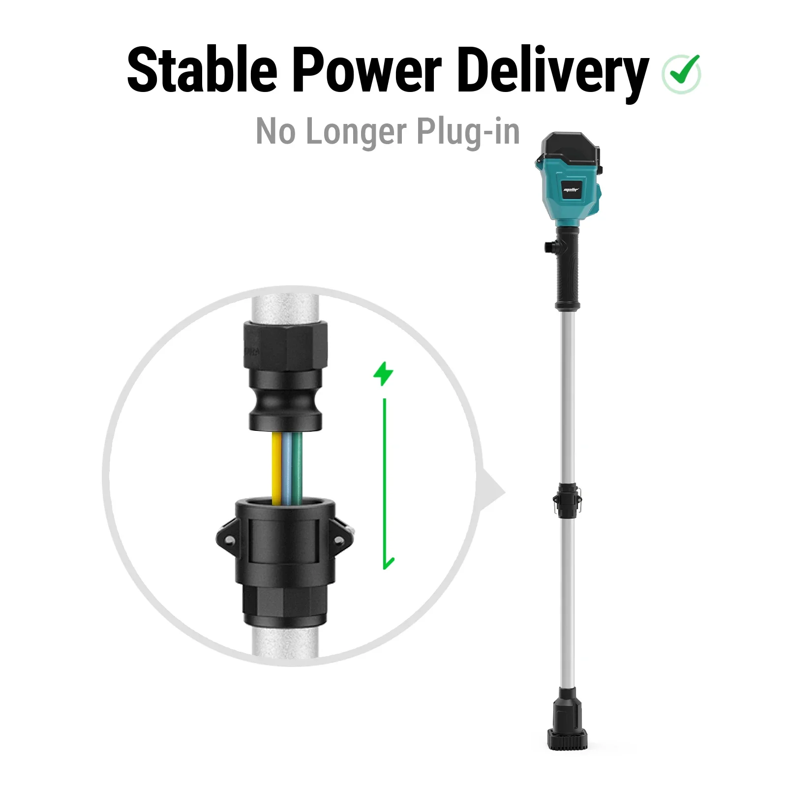 Stick Water Transfer Pump for Makita 18V Battery,Brushless Deep Well Submersible Pump for Pool Garden Pond (Tool Only)