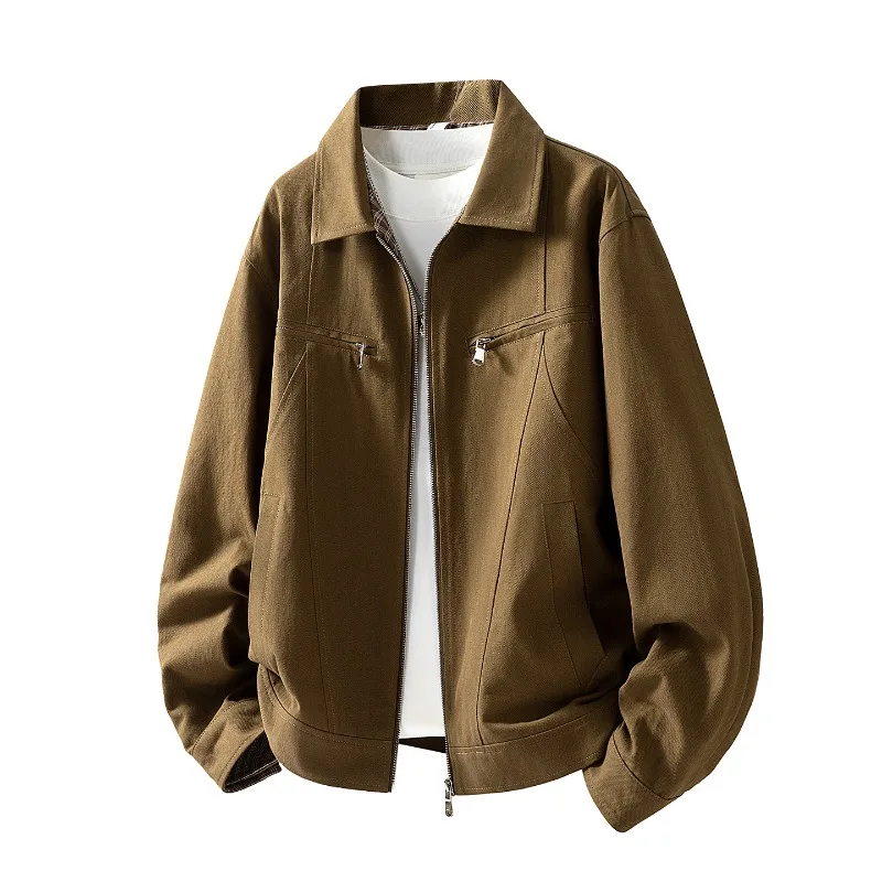 New men's executive jacket simple lapel casual commuting youth solid color top
