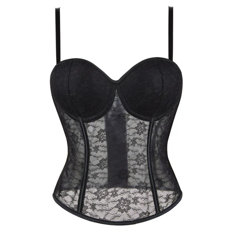 

New Mesh BreathaBle Belt With Cup SuSpender Women's Sexy Body Shaping Clothes Lace Mesh Bra Tops Camisole Blouses Tank Lingerie