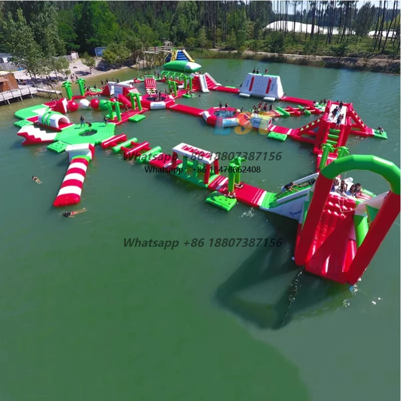 Commercial Inflatable Water Park on Sea Inflatable Floating Water Aqua Amusement Park Equipment Obstacle Game