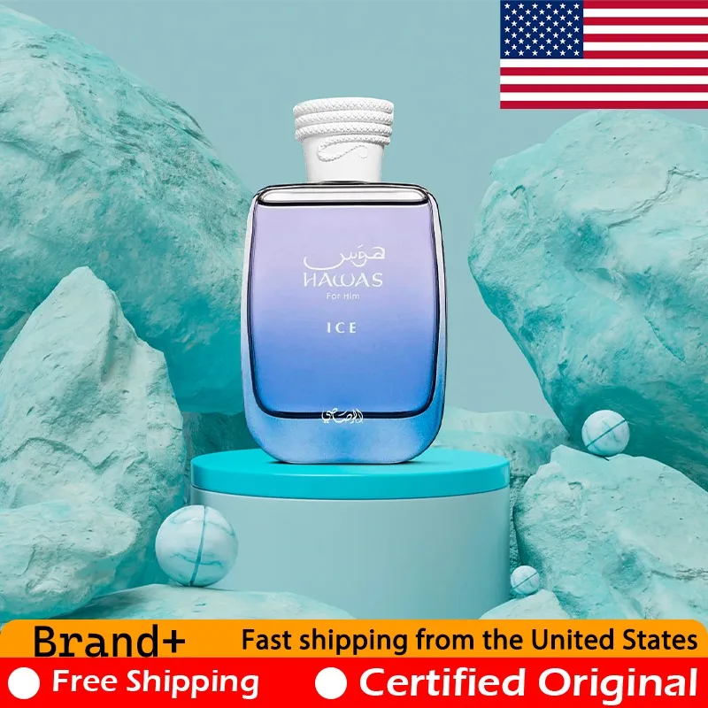 

Rasasi Hawas Ice Eau de Parfum 100ML Premium Arabian Perfume Lasting Fresh Masculine Fragrance Pheromones Cologne 3.4 Ounce