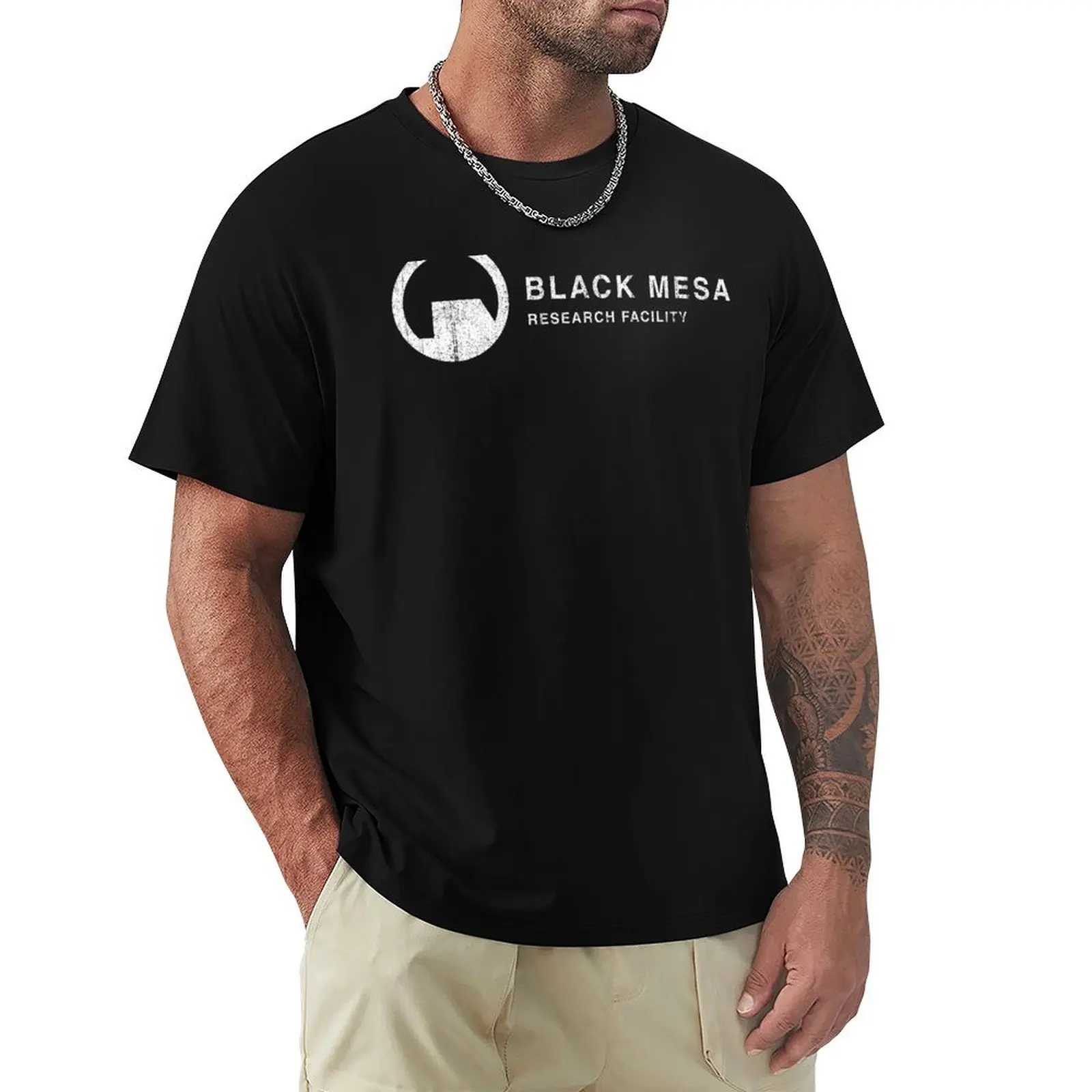 Black Mesa Research Facility T-Shirt Casual Loose Fit Short Sleeve T-Shirt