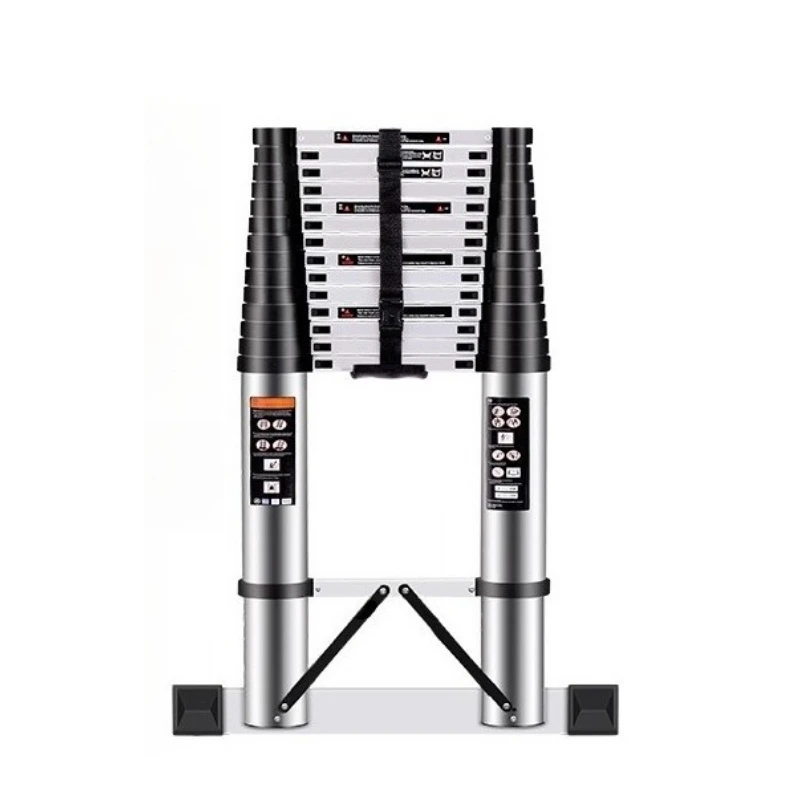 2025 Telescopic Ladder Hot Selling  Aluminum alloy joint L-shaped ladder for household use Foldable escalator aluminum ladder